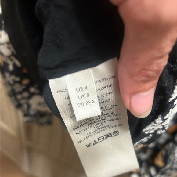 Free People Black Mini Dress with White, Orange, and Yellow Floral Print - Picture 9 of 10